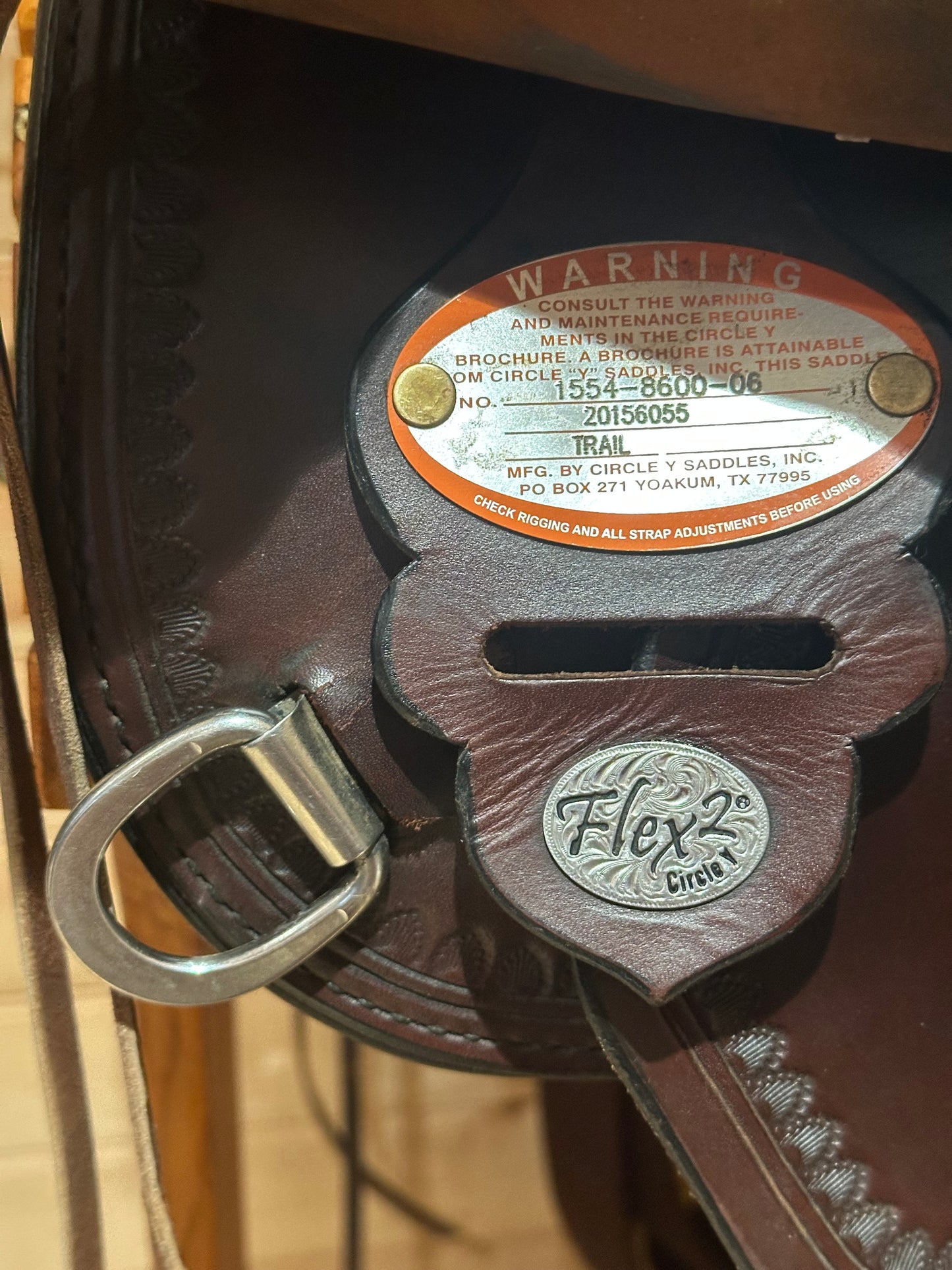 16” Circle Y Omaha Flex2 Western Trail Saddle Model 1554