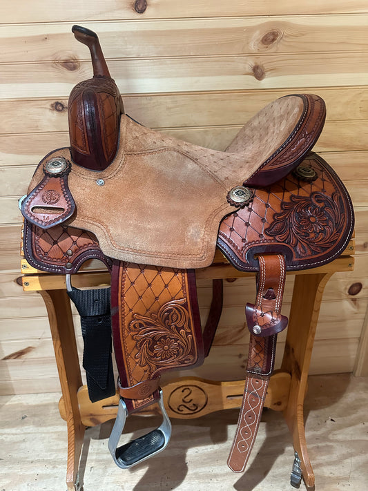 14” Cloverleaf Saddle Co. Barrel Racing Saddle