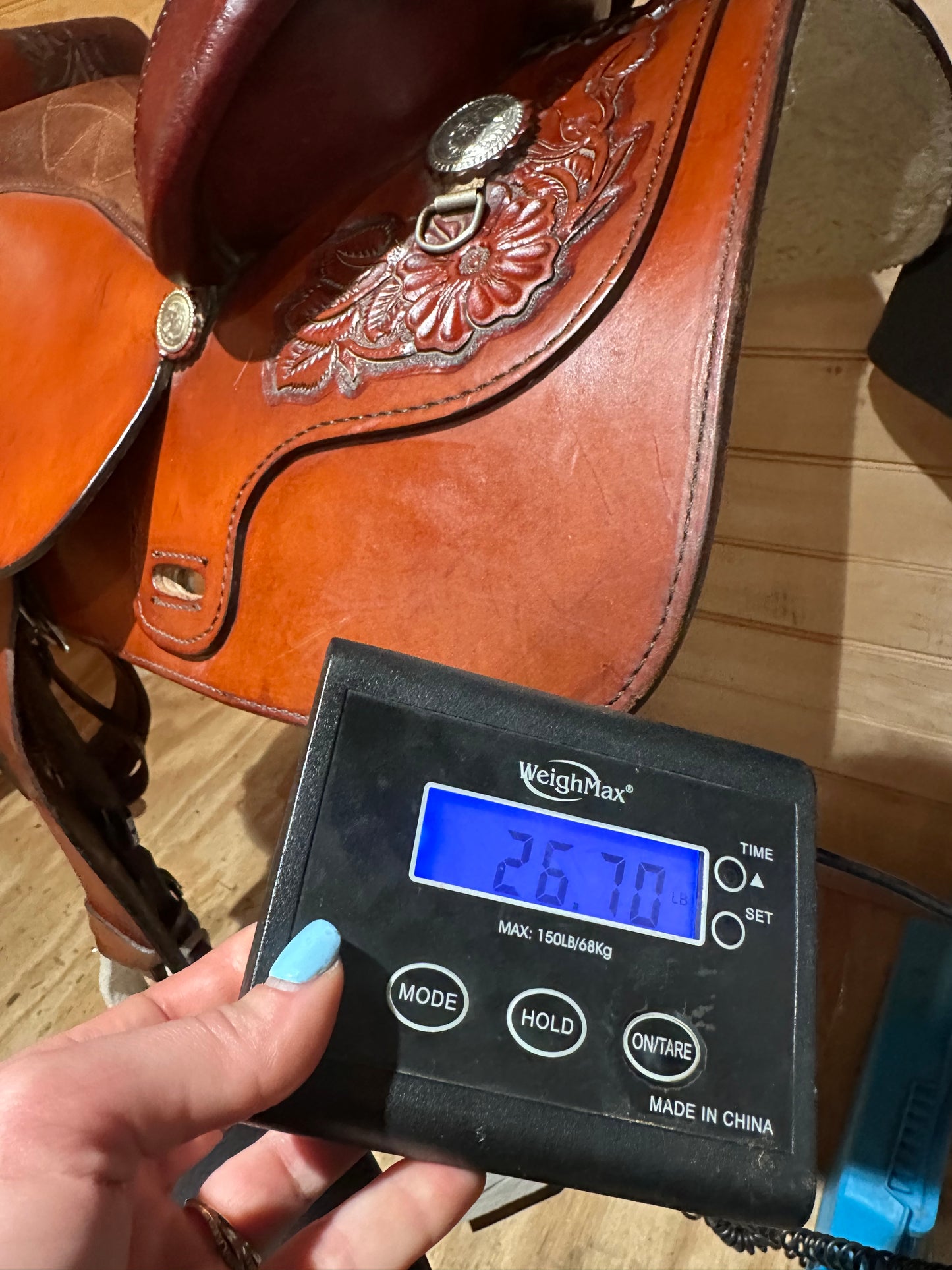 16” Tex Tan Hereford Prairie Rose Western Saddle 08-99686