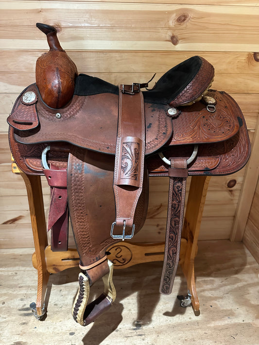 15.5” Tex Tan Hereford Team Roper Western Saddle