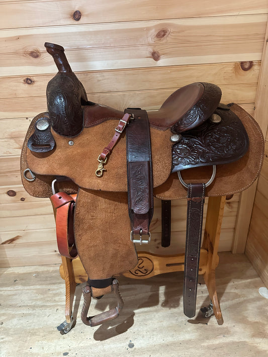 16” Billy Cook Maker Sulphur,OK Western Flat Seat Cutter Western Saddle Model 7538