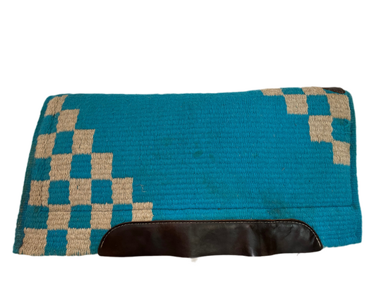 New Zealand Wool Cutter Style Western Saddle Pad, 33”L x34”L x1.5”