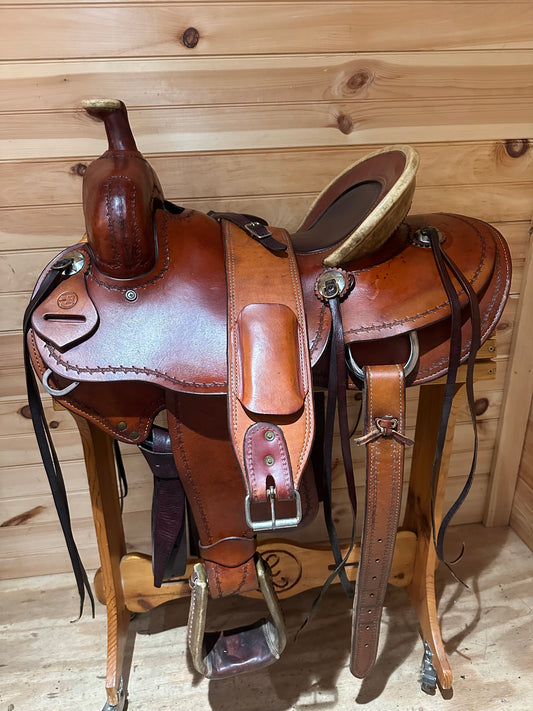 15” Bar B Western Ranch Roper Western Saddle
