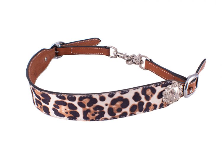 Silver Berry Concho Leopard Print Wither strap
