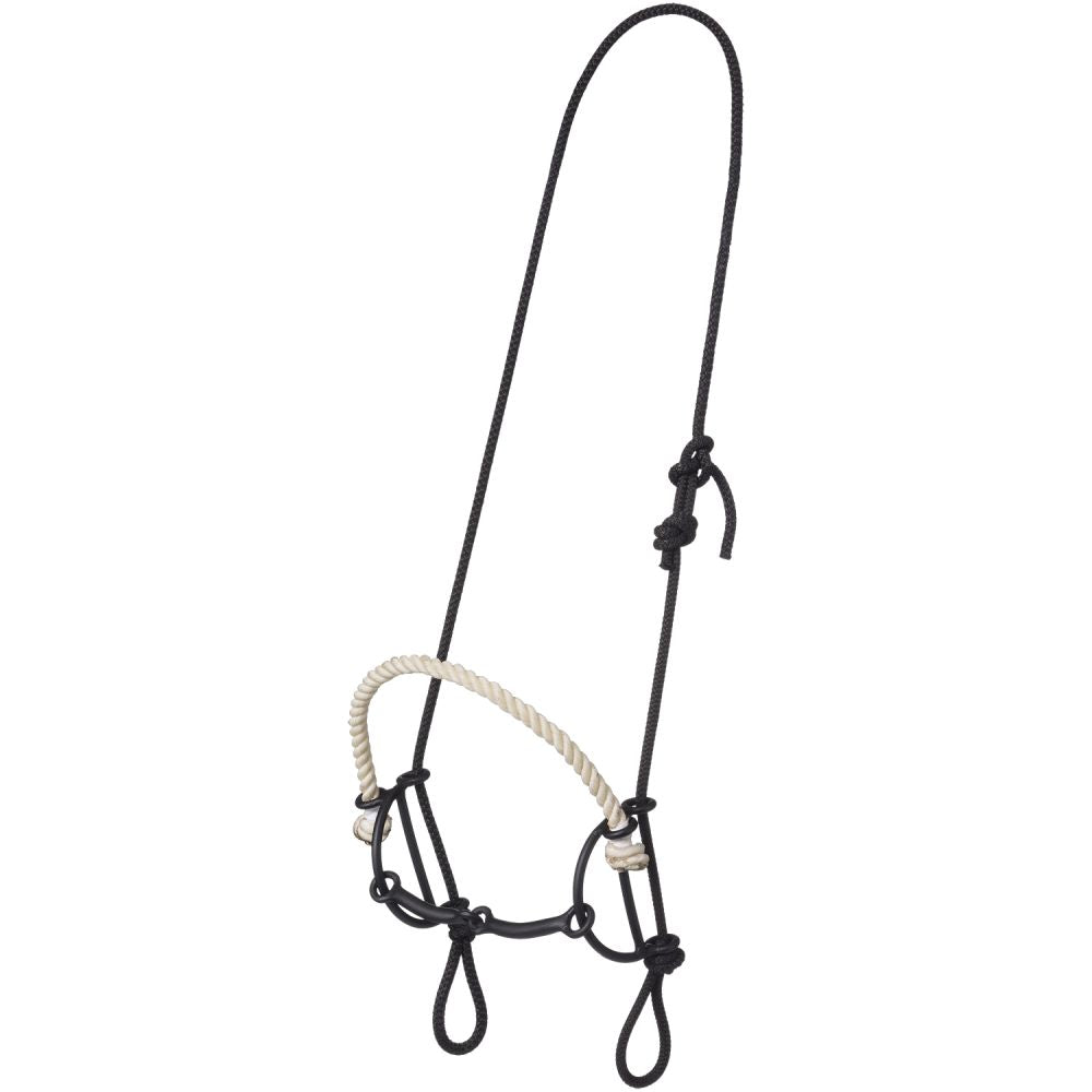 Tough1 Rope Headstall with Rope Nose and Snaffle Gag Combo