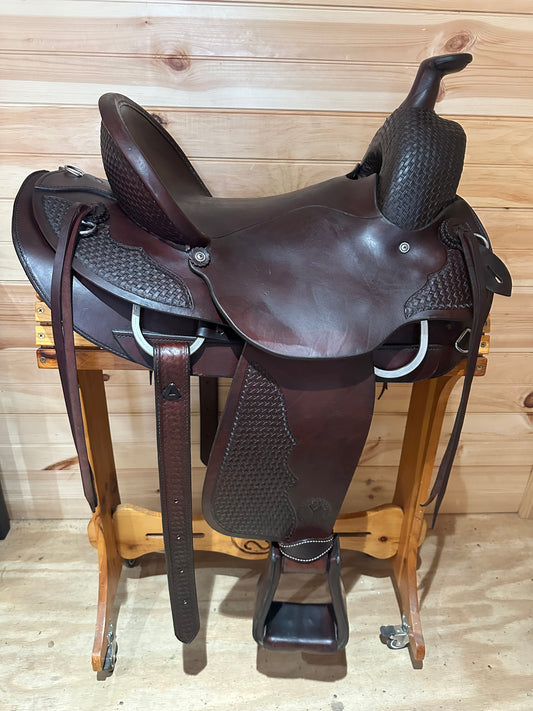 15.5” Circle Y Hard Seat Ranch A-Fork Western Saddle Model 2170