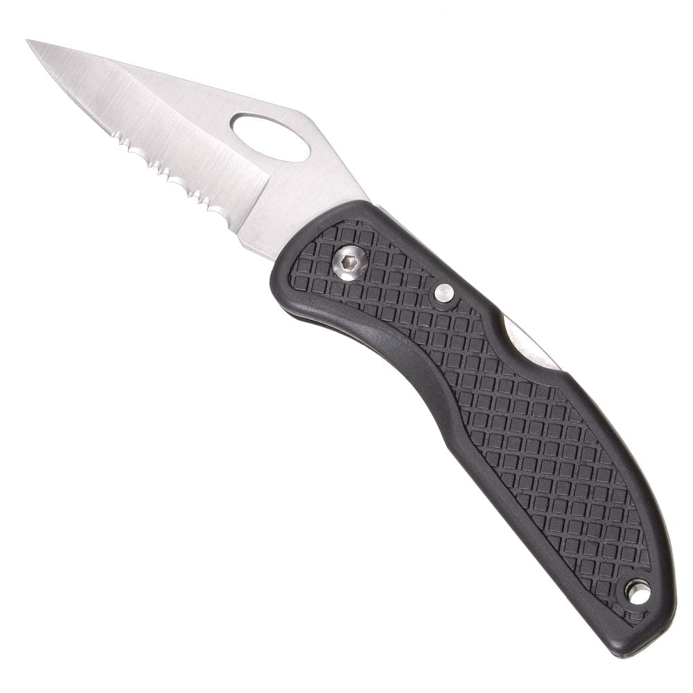 Half Serrated Blade Lock back Pocket Knife