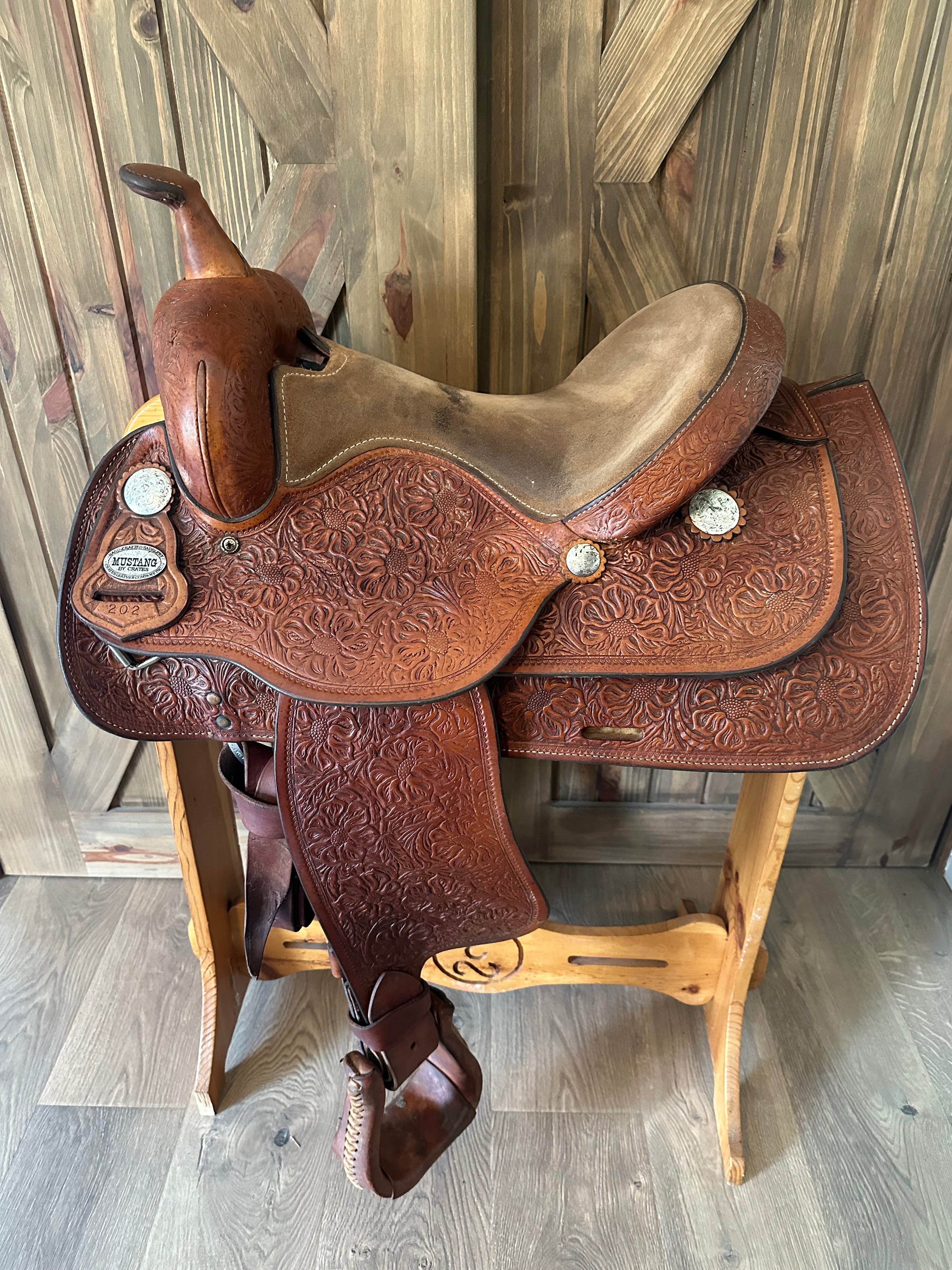 15” Crates Saddlery Western Saddle Model 202 The Saddle Consignor