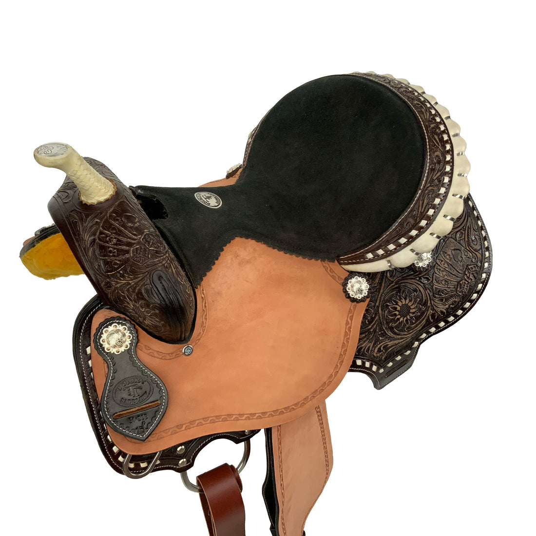 DOUBLE T JACKPOT BARREL STYLE SADDLE - 15”