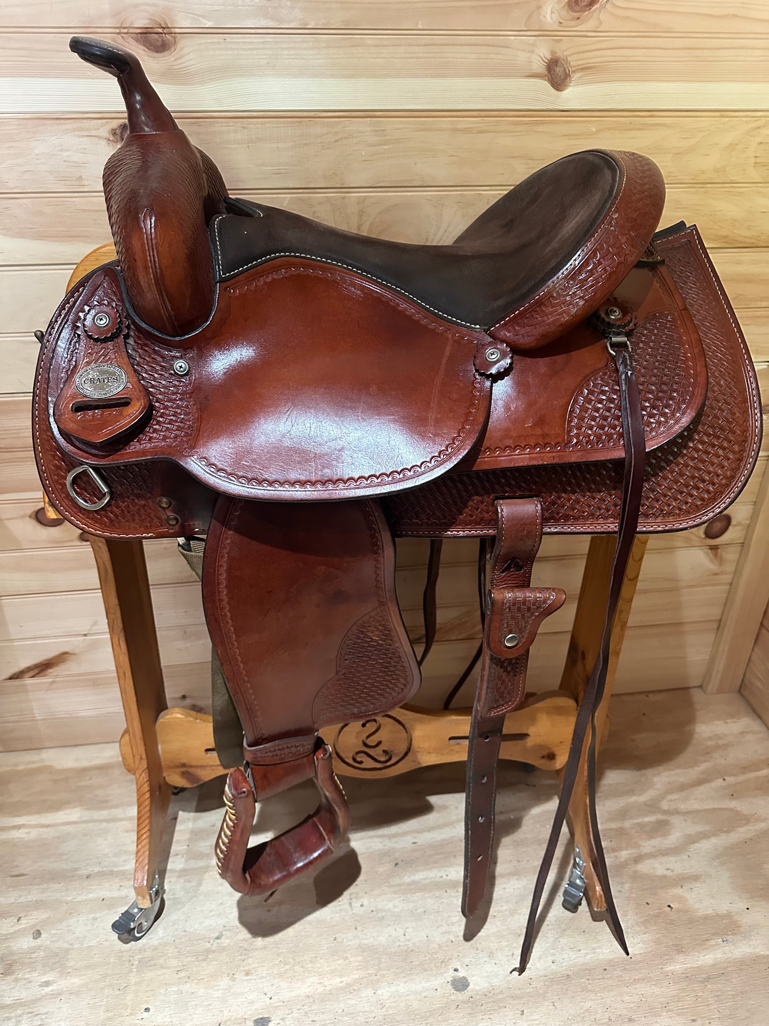 16” Crates Western Trail Saddle Model 2384 The Saddle Consignor