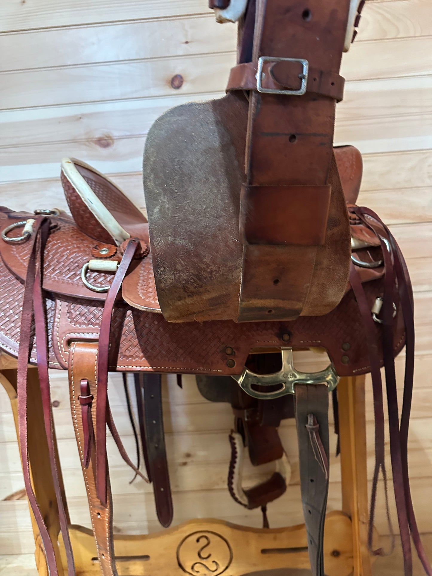 14.5” Colorado Saddlery Pendleton Mule Classic Slick Fork Western Saddle Model 0-5331