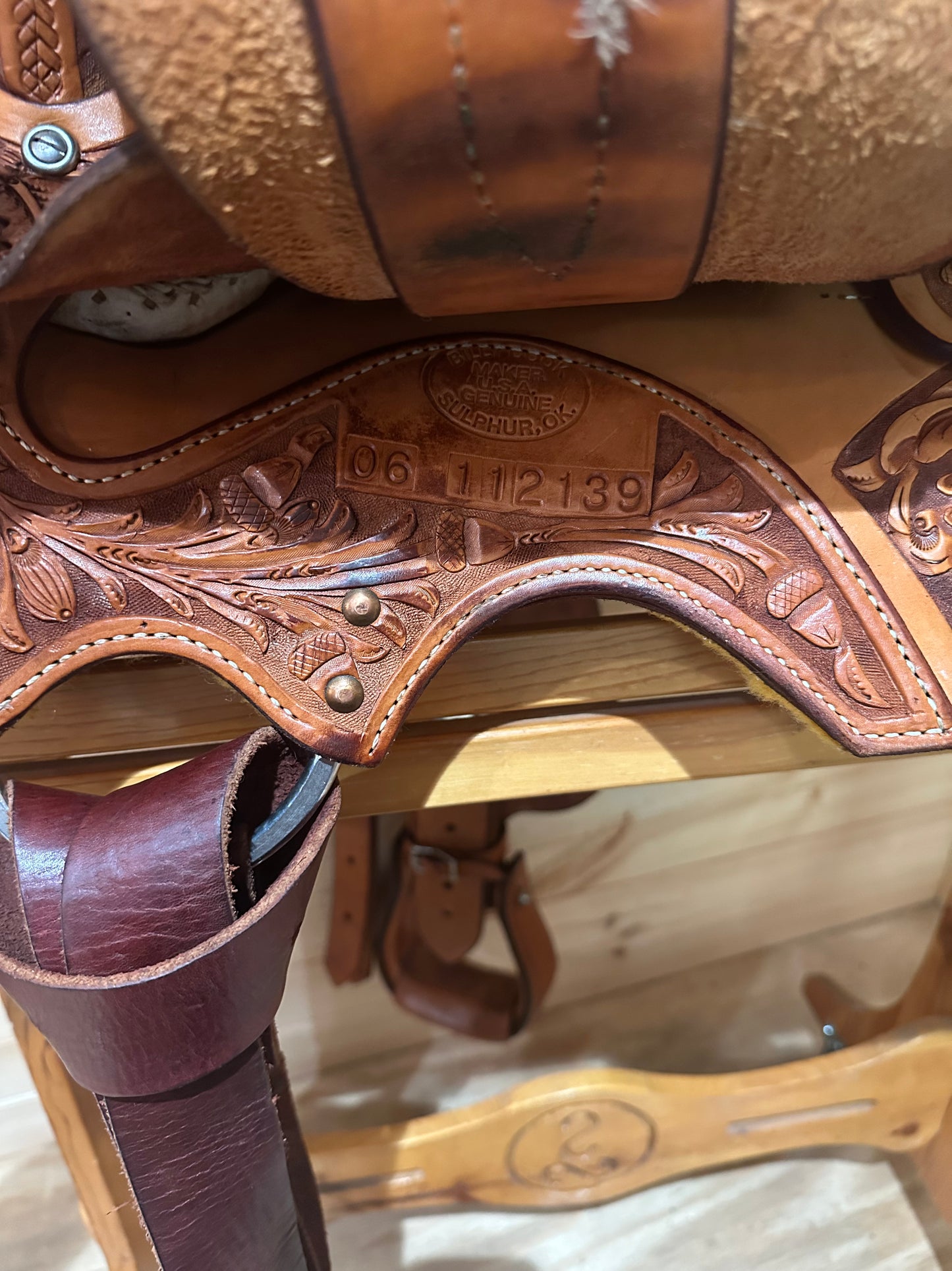 15” Billy Cook Maker Sulphur,OK Silver Barrel Racing Saddle Model 2000