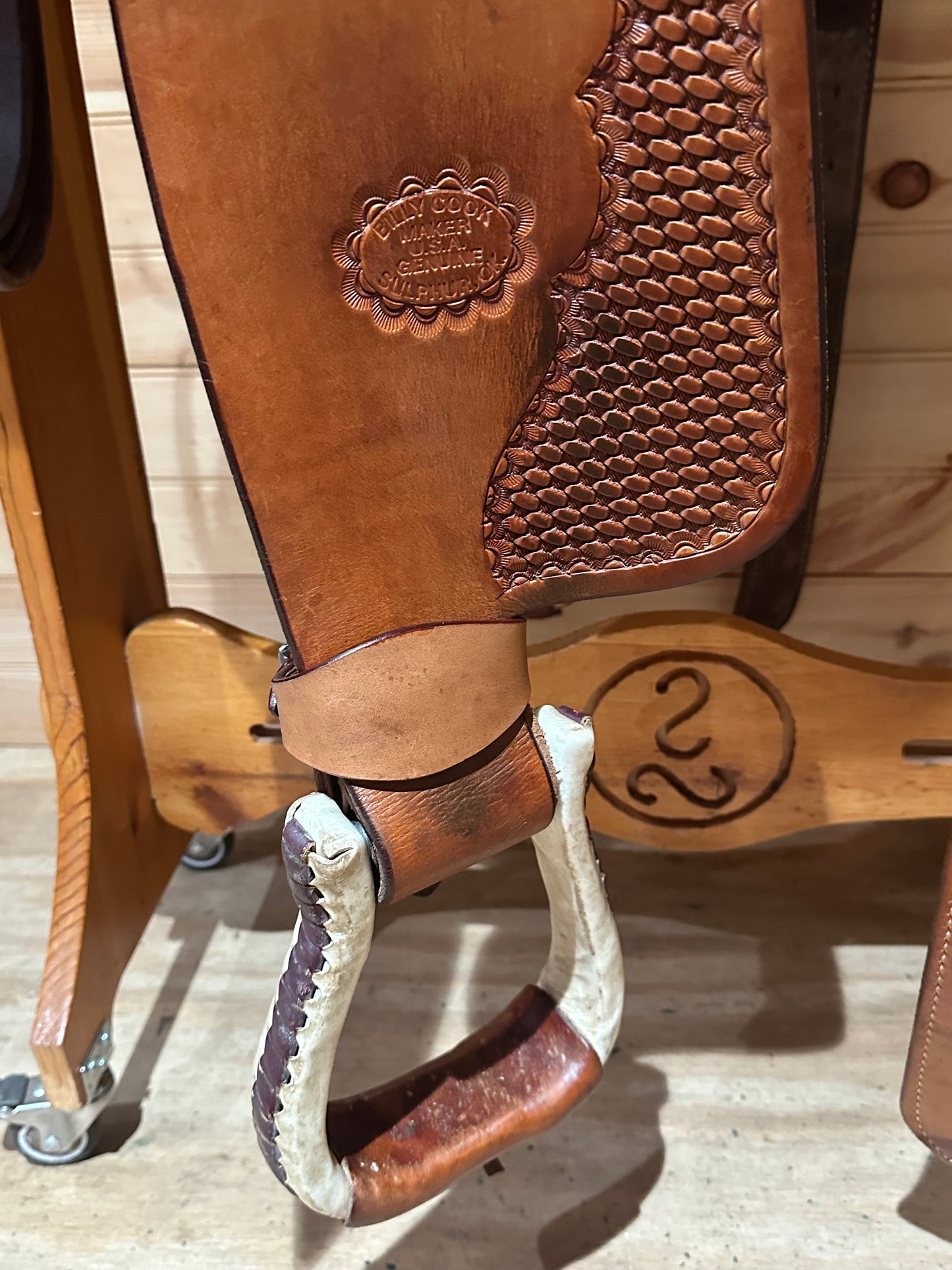 14.5” Billy Cook Basket Stamped Ladies All Around Western Saddle 2046