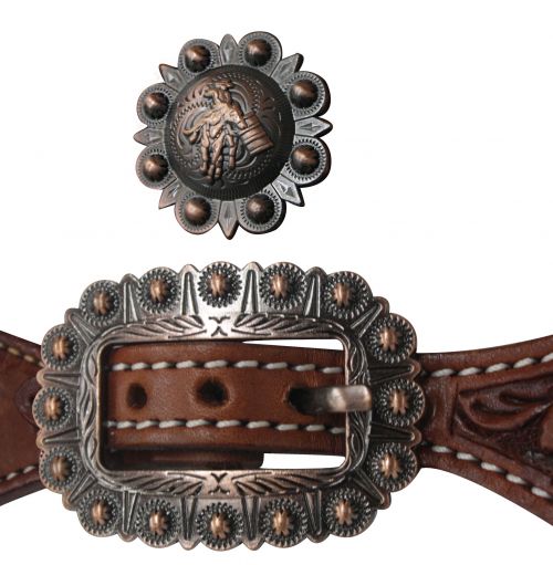 Barrel Racer Concho Ladie's Argentina Cow Leather Spur Strap