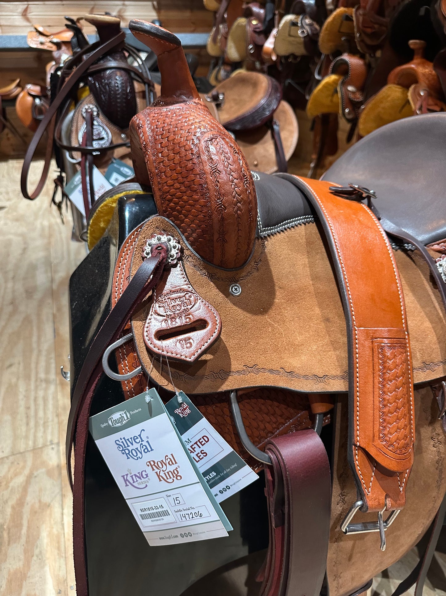 15”, 16”, 17” Silver Royal Round Rock All Around Western Saddle