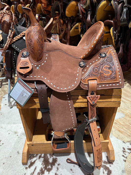 Silver Royal Ca$h Barrel Saddle