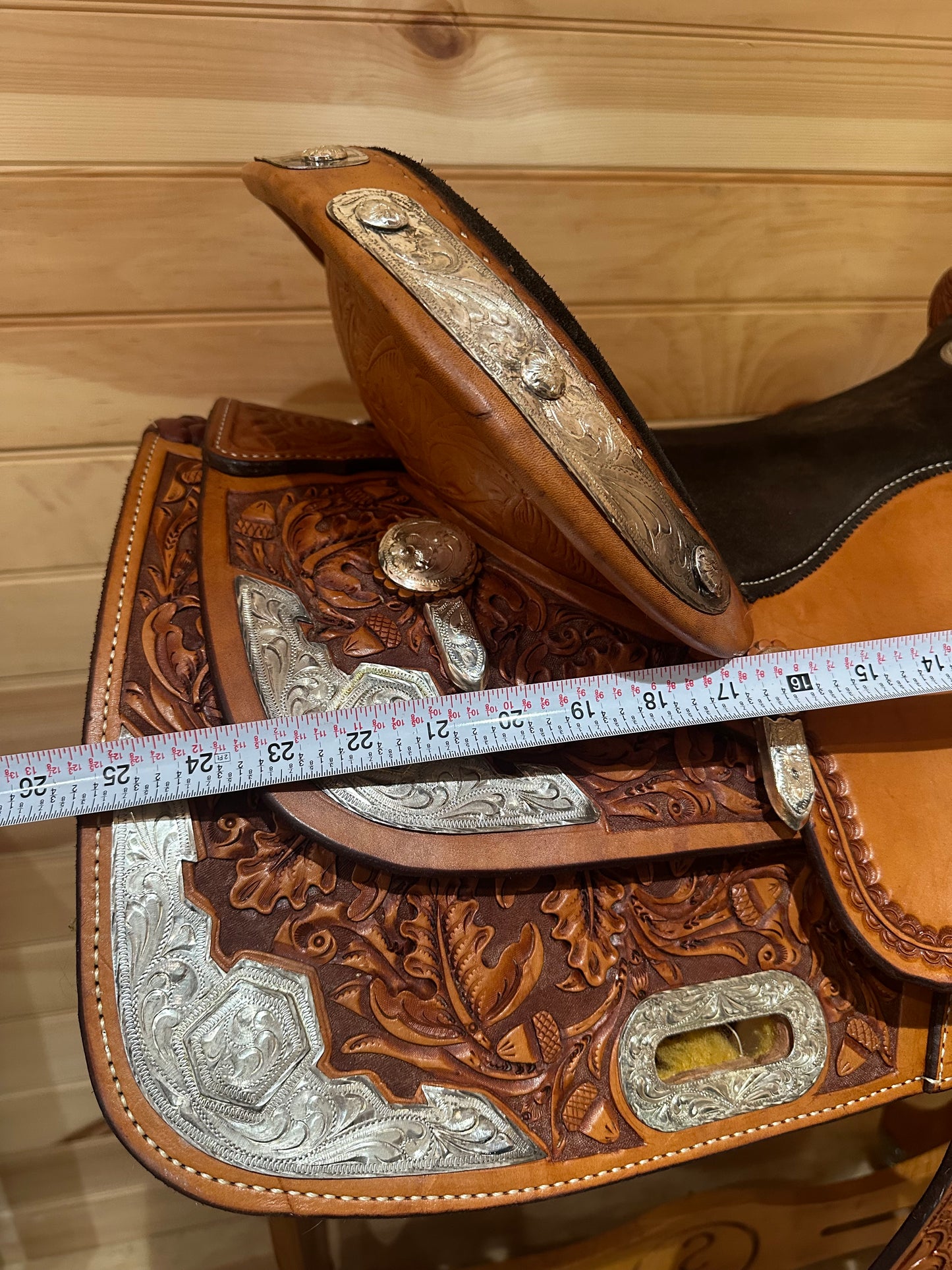 15” Billy Cook Maker Sulphur,OK Silver Barrel Racing Saddle Model 2000