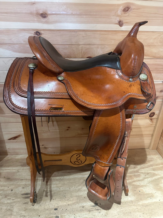 16” Circle Y Topeka Flex-Lite Western Trail Saddle Model 1551