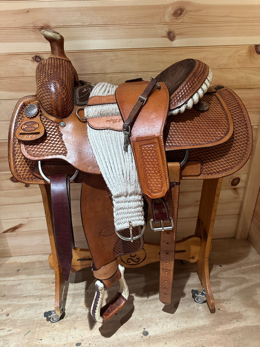 14.5” Billy Cook Basket Stamped Ladies All Around Western Saddle 2046