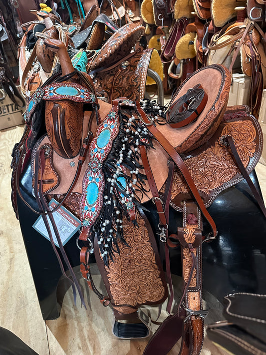 Silver Royal Billings Barrel Saddle