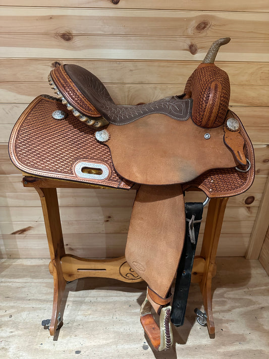 15” Billy Cook Maker Sulphur,OK Barrel Racing Saddle Model 1901