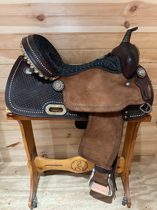 15” Billy Cook Maker Sulphur, OK Barrel Racing Saddle Model 1530