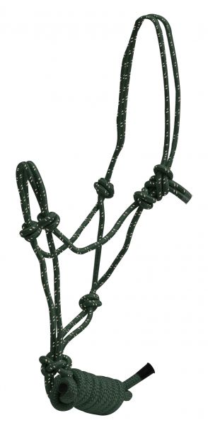 Braided Speckled Cowboy Know Rope Halter with Removable Matching 7.5ft Lead Rope