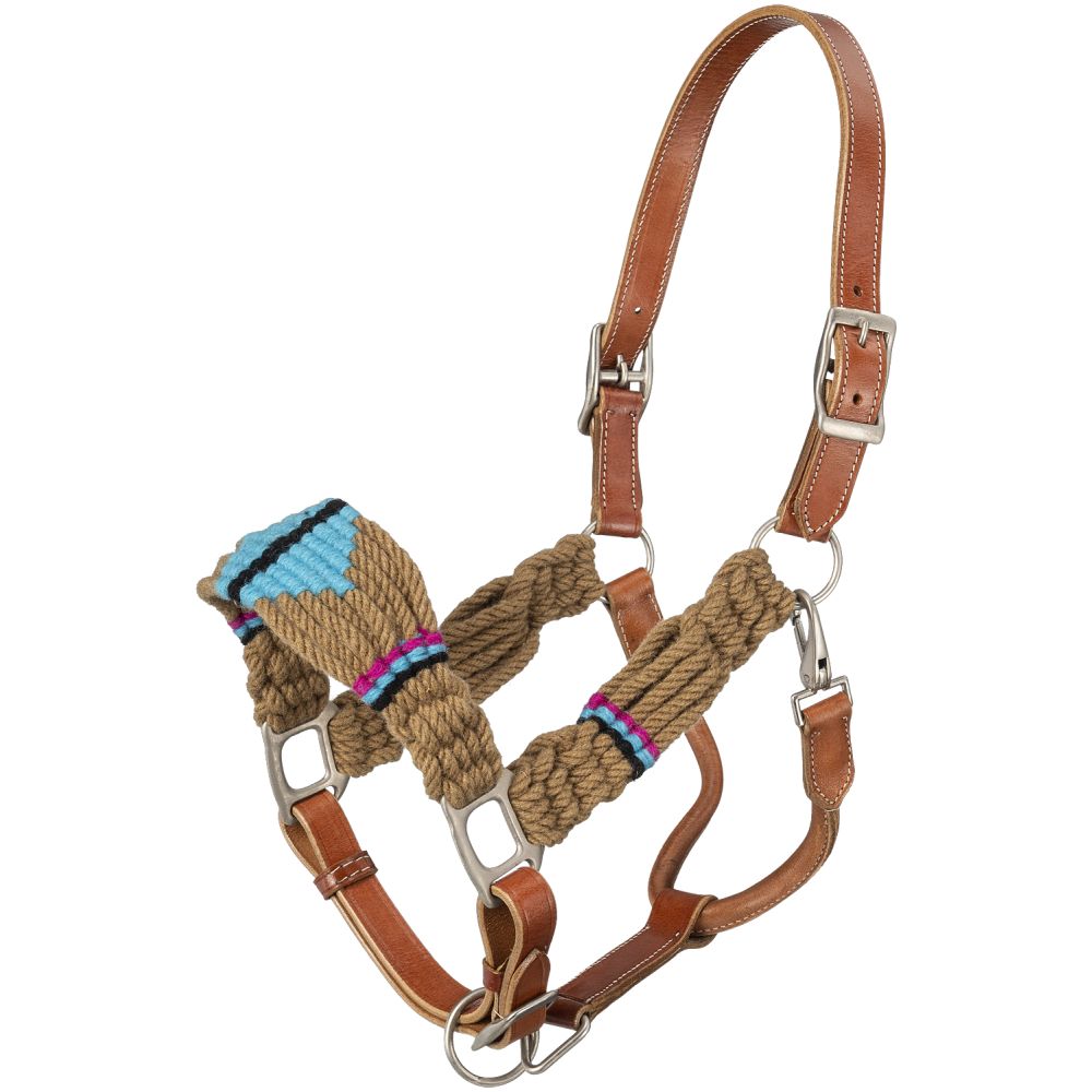 Tough1 Wool String Leather Halter