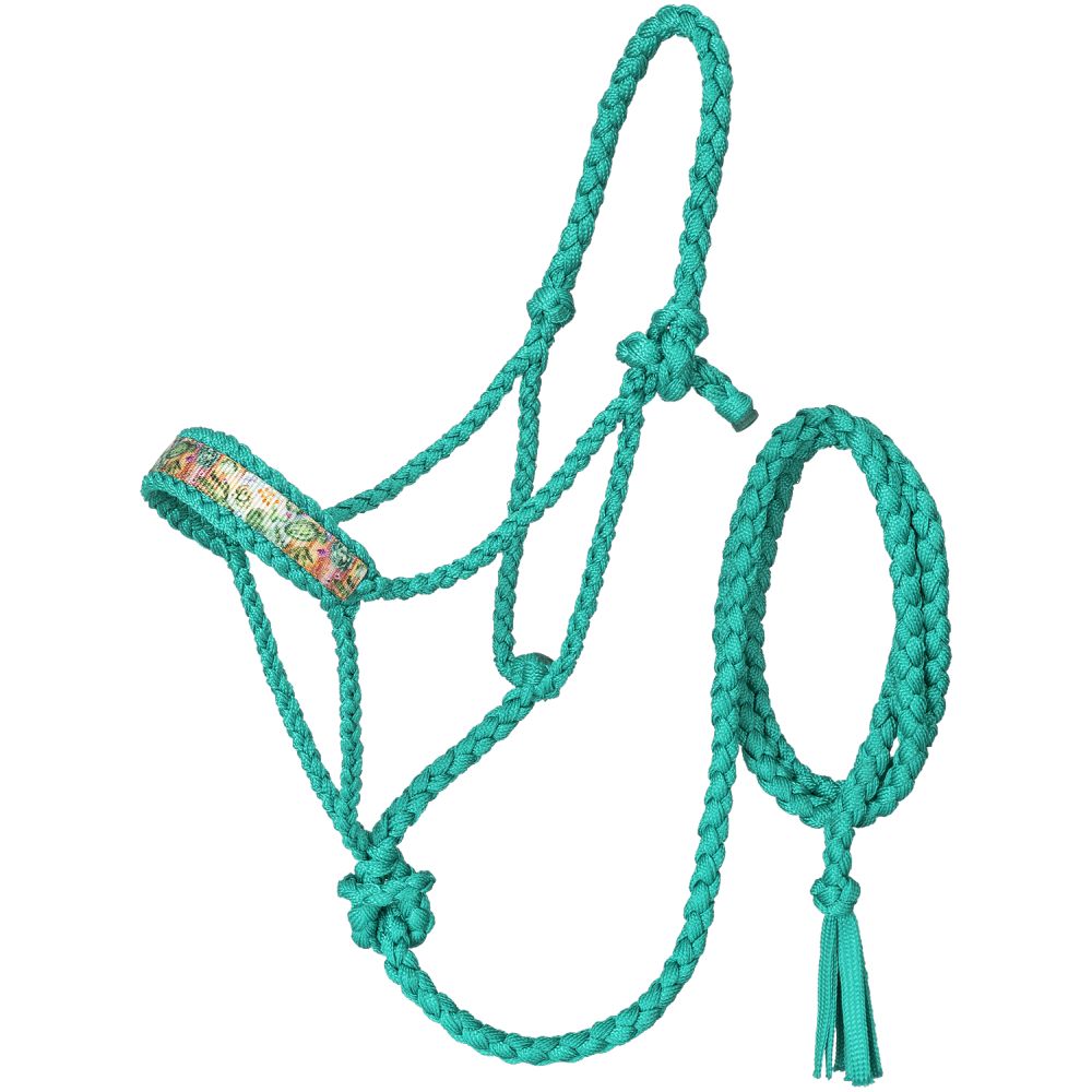 Tough1 Printed Overlay Mule Tape Halter with Lead