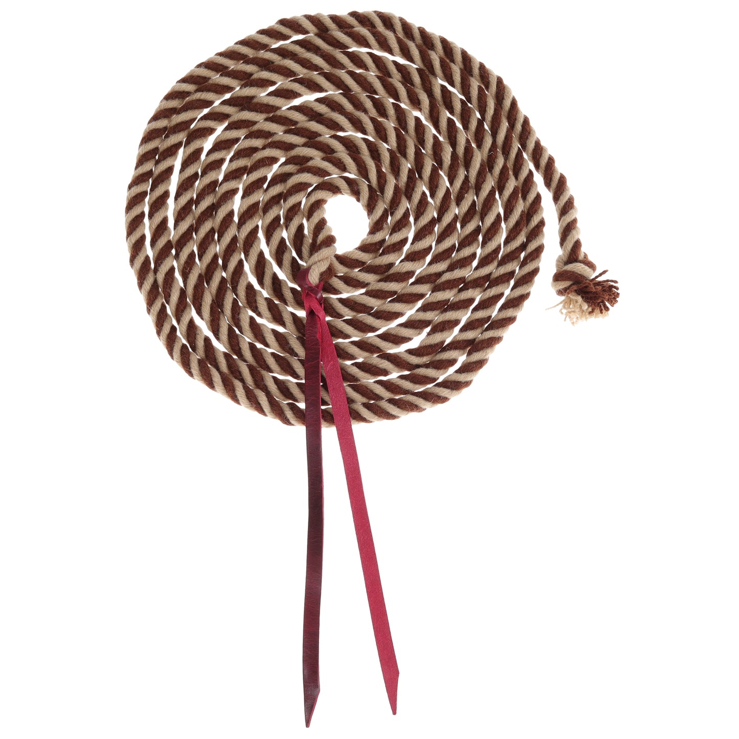 Rustic Mocha Mohair Mecate Reins - 22 Ft Brown/Tan