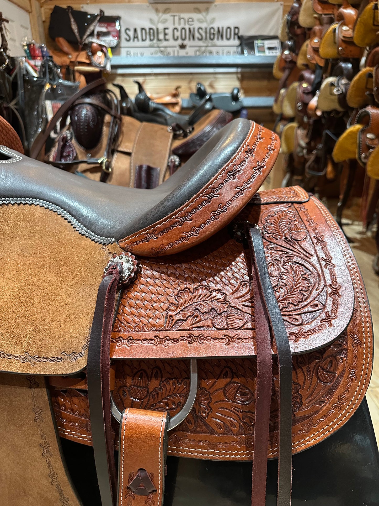 15”, 16”, 17” Silver Royal Round Rock All Around Western Saddle
