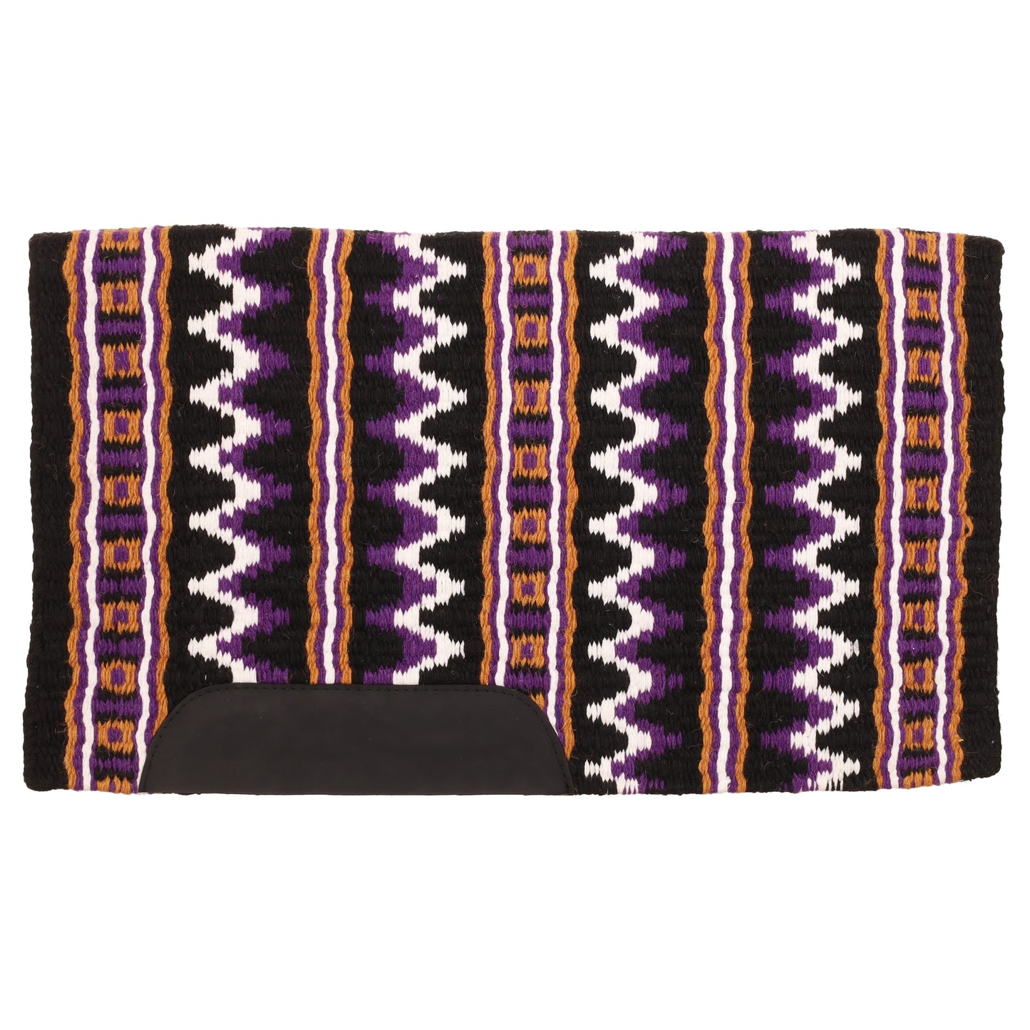 34" x 40" Heavy Woven Wool Saddle Show Blanket - Purple and Orange