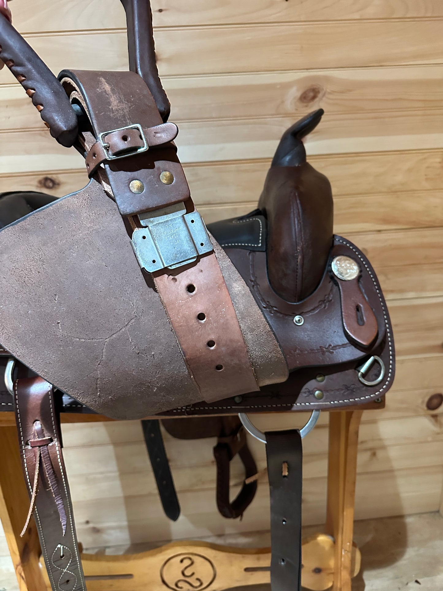 16” JJ Tack Shack Barbed Wire Team Penner Western Saddle Model 2070-6