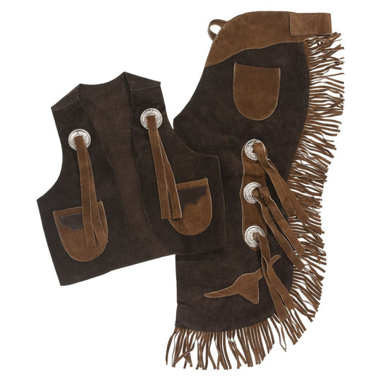 Tough1 Youth Vest & Chap Set with Longhorns