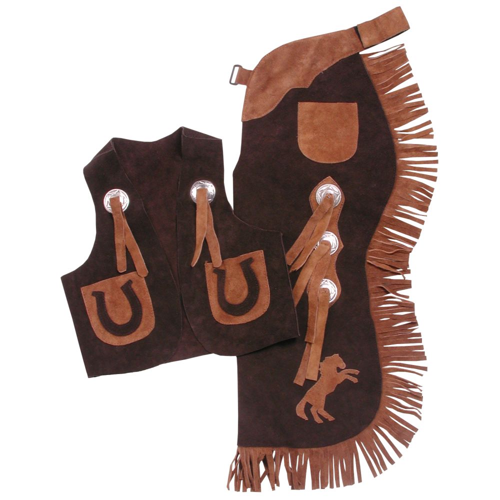 Tough1 Youth Vest & Chap Set with Horses