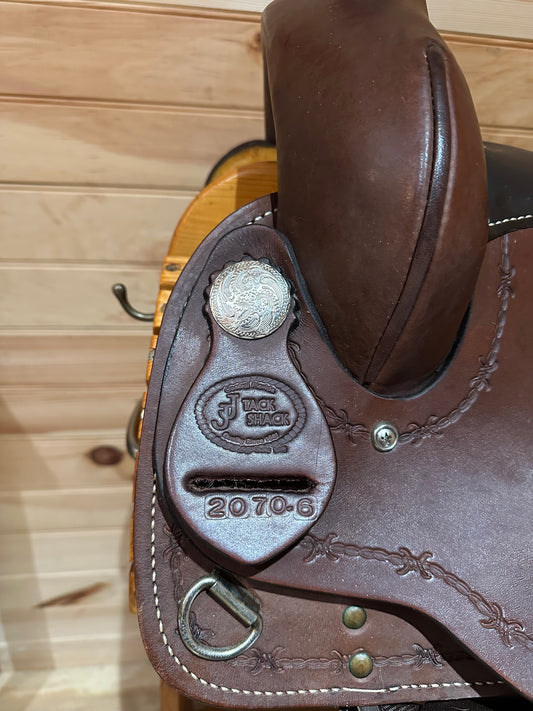 16” JJ Tack Shack Barbed Wire Team Penner Western Saddle Model 2070-6