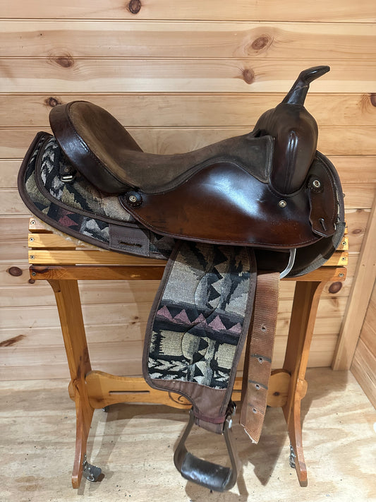 16” Big Horn Cordura/Leather Western Trail Saddle Model 182