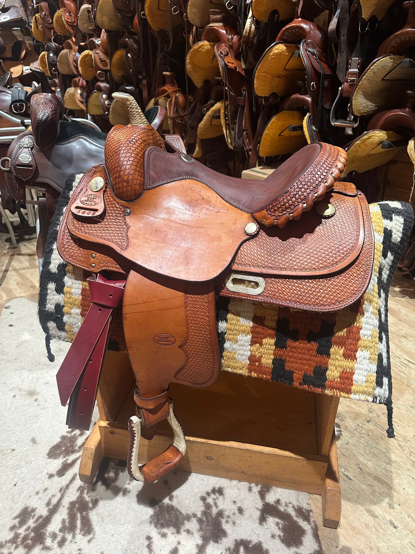 15.5” Billy Cook Maker Reiner Western Saddle Model 1605