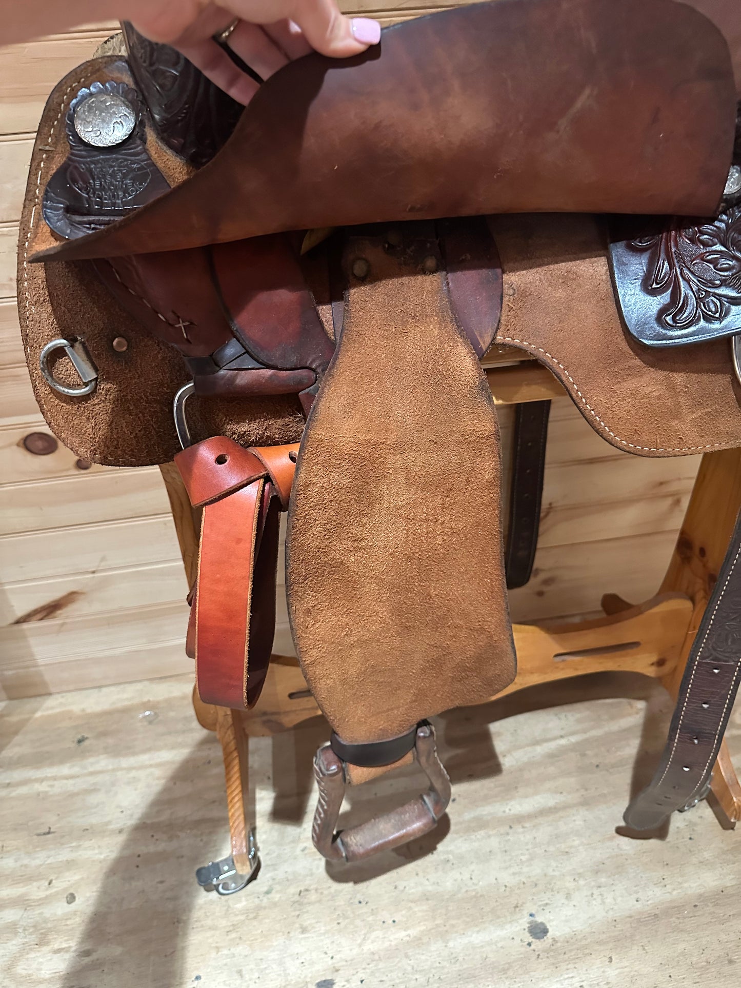 16” Billy Cook Maker Sulphur,OK Western Flat Seat Cutter Western Saddle Model 7538