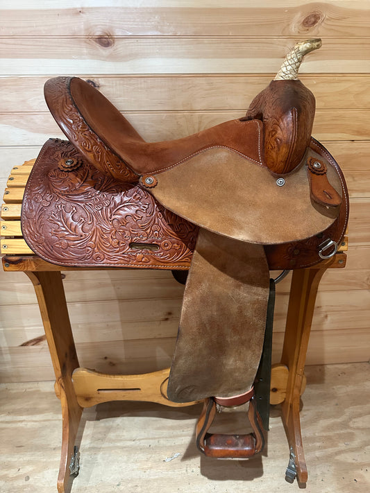 15” Circle Y Proven Barrel Racing Saddle Model 3649
