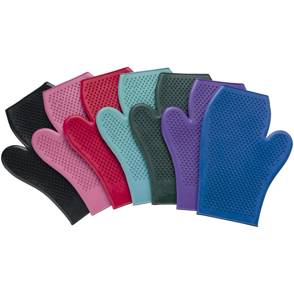 Tough1 Rubber Grooming Glove, 6 Pack