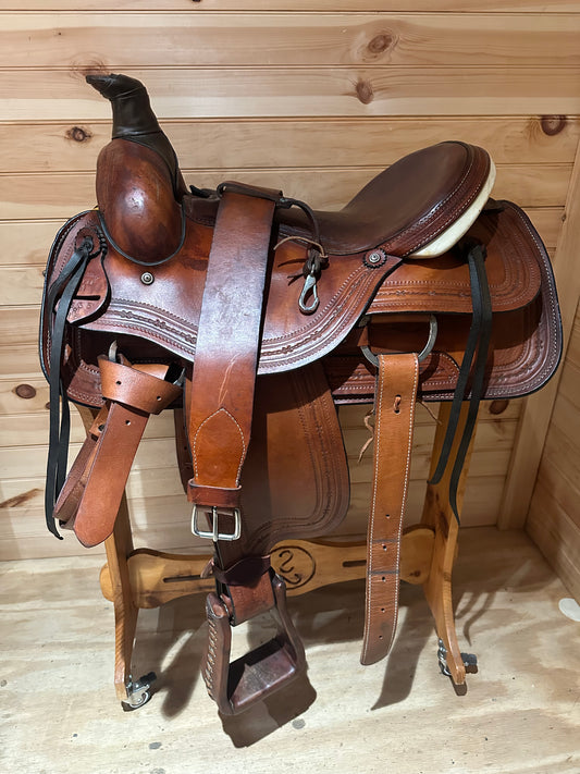16” VH Saddlery Circle M Roper Western Saddle Model 1635