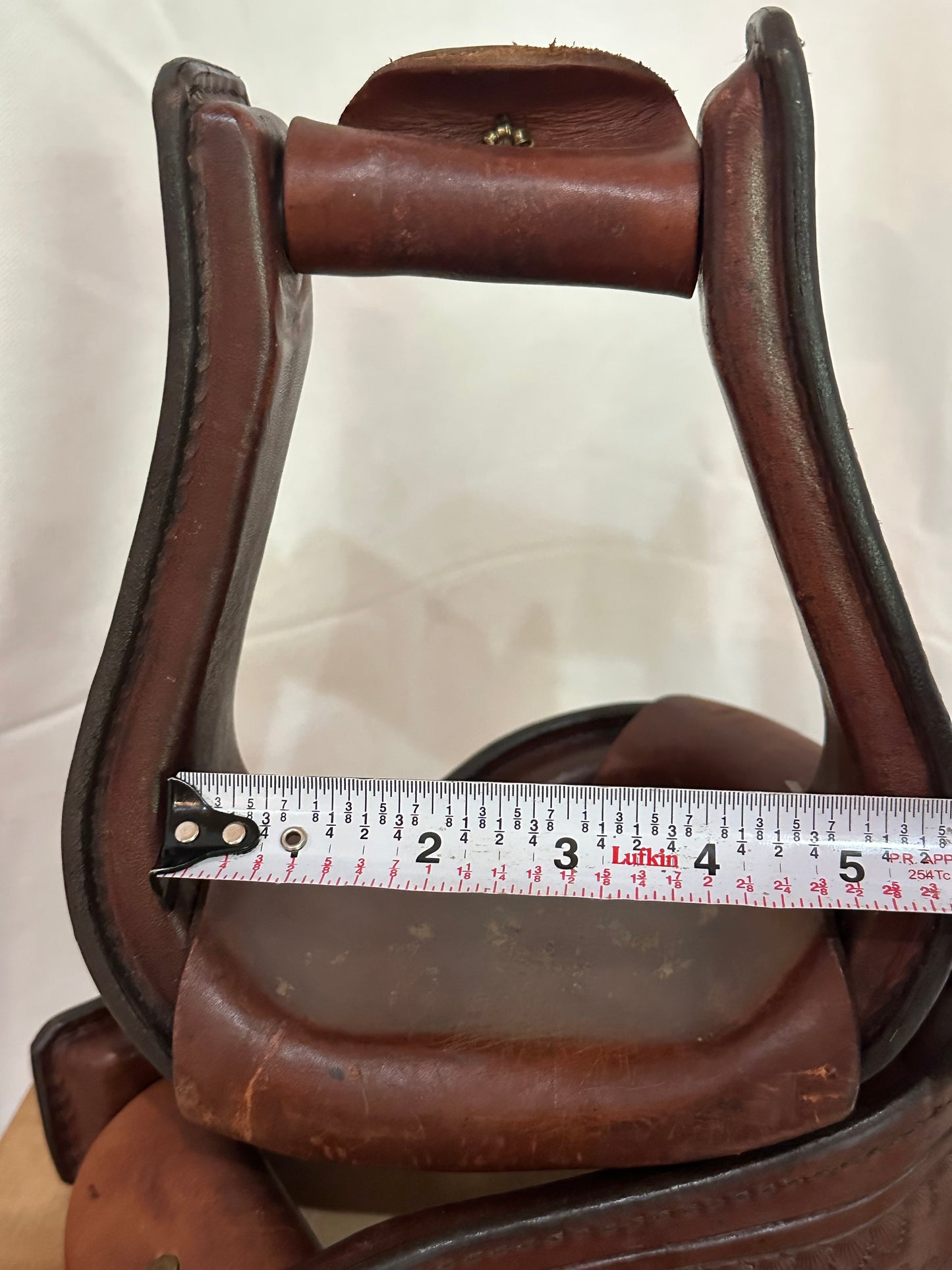 Circle Y Leather Wrapped Western Stirrups, Pair