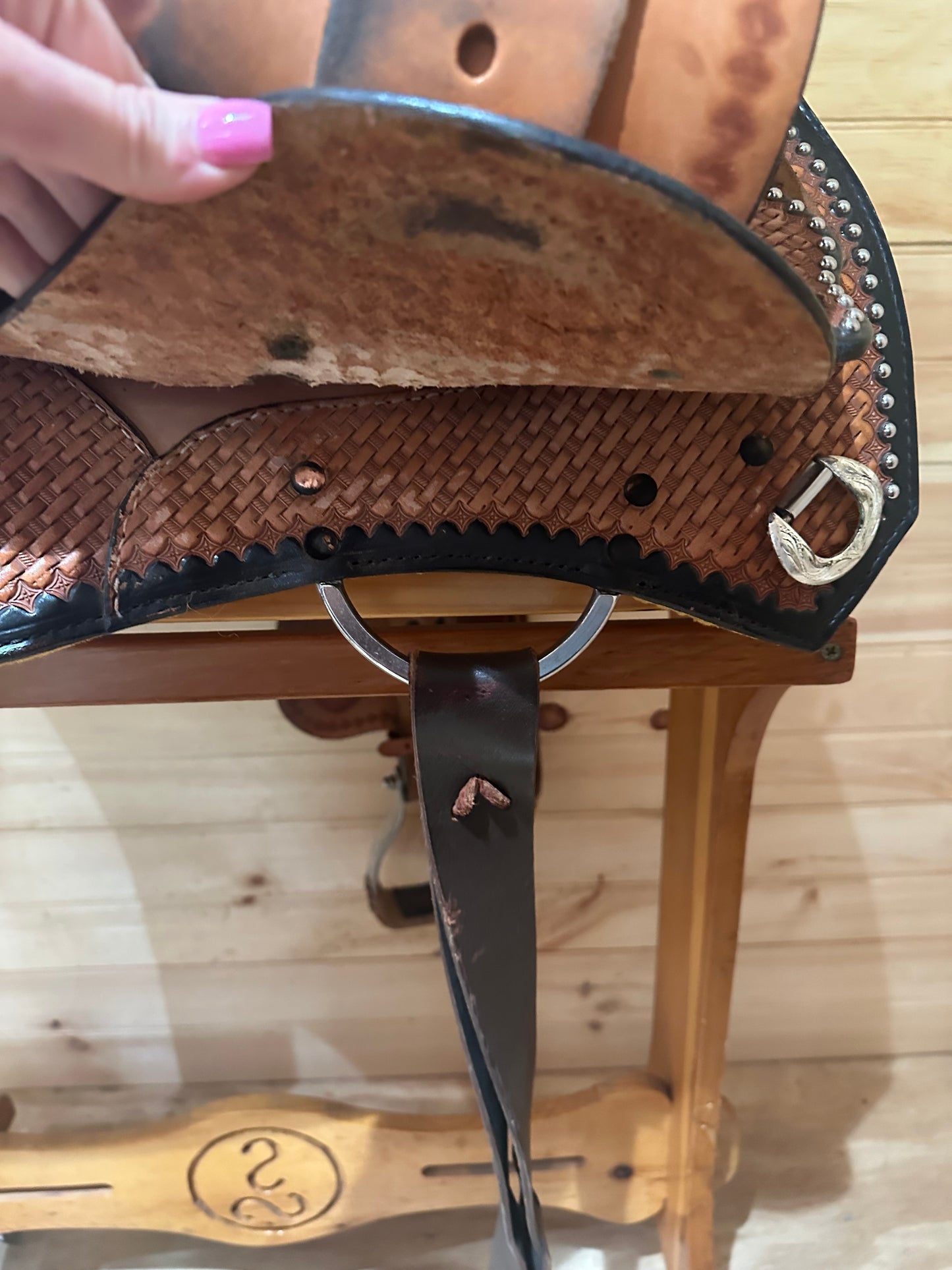 16” Tex Tan Talmadge Green Diamond Barrel Saddle Model 08-8927NA6
