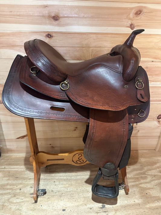 17” Big Horn Double Comfort Equi-fit Flex Western Trail Saddle Model 1656