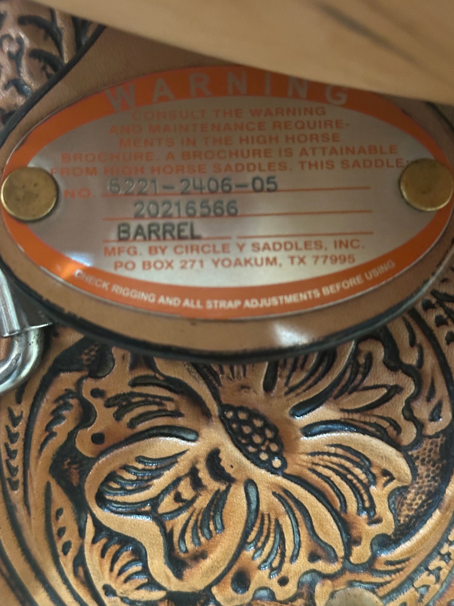 14” Circle Y The Proven Mansfield Western Barrel Saddle Model 6221 (2021 Year)