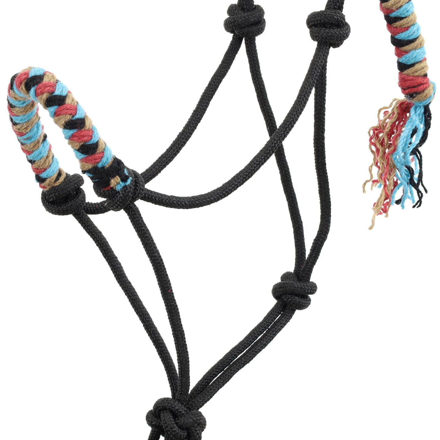 Desert Blaze Mohair Wool Nose Cowboy Knot Halter with Lead