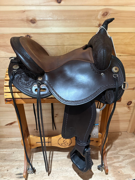 16” Circle Y Sunflower Flex2 Western Trail Saddle Model 1682 (2024)