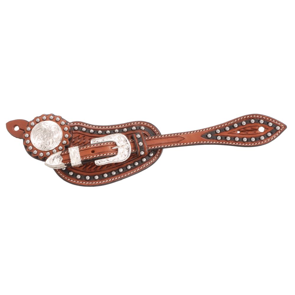 Tough1 Two Tone Spur Straps with Silver