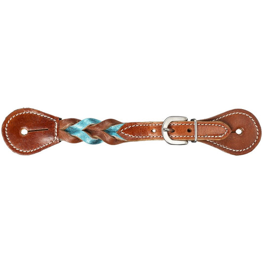 Royal King Braided Leather Spur Straps